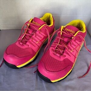 Reebok Arion Composite toe athletic work shoe pink shoe sneaker